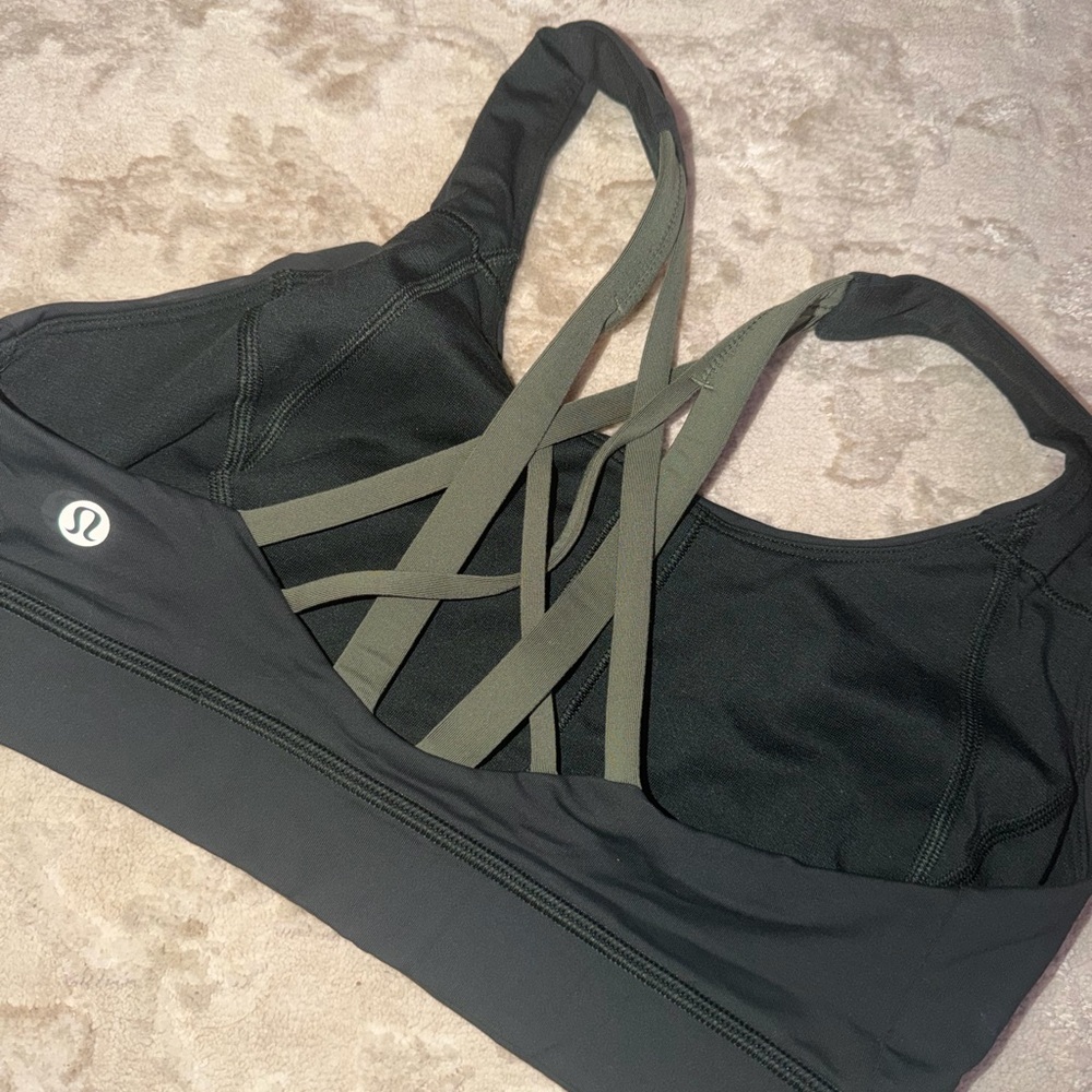 lululemon athletica Black Strappy Sports Bra